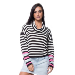 Blusa tricot ampla gola boba Blusa tricot ampla gola boba