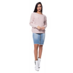 Blusa tricot fio londres arrebites Blusa tricot fio londres arrebites