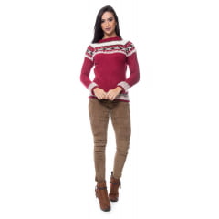 Blusa Tricot Flowers Raglan Blusa Tricot Flowers Raglan