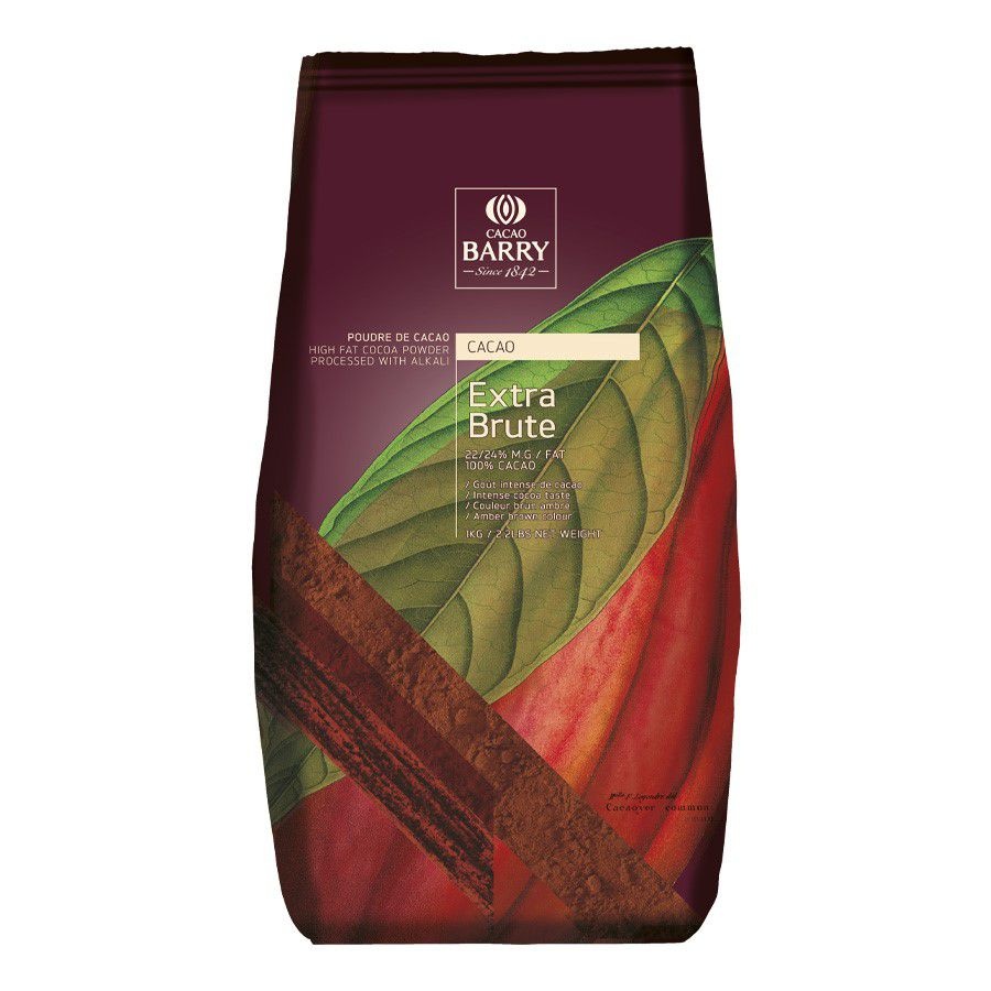 Cacau em Pó 100% Extra Brute Cacao Barry - 1Kg Callebaut