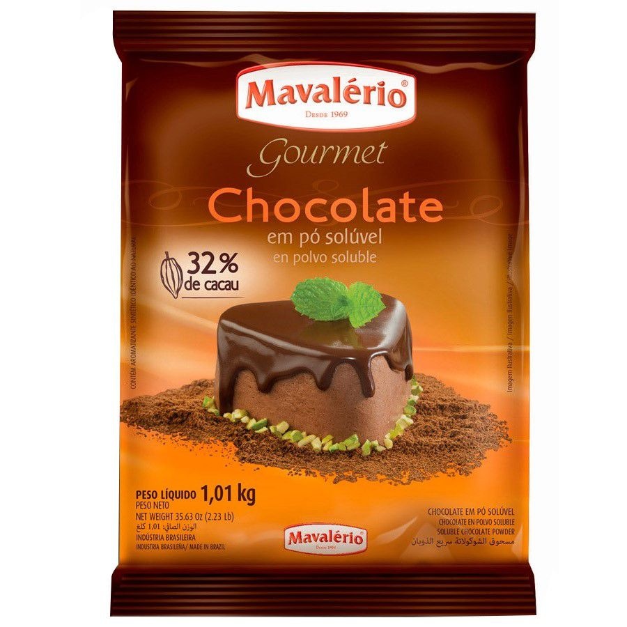 MAVALERIO CHOCOLATE EM PO SOLUVEL 32% CACAU 1.01KG