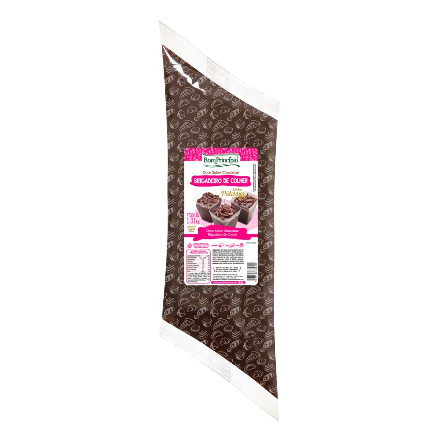 Brigadeiro de Colher  - sabor Chocolate  1,01 Kg - Bom Princípio