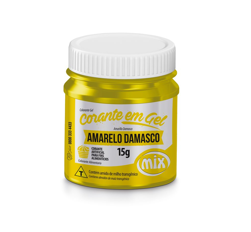 Corante em Gel Mix  - cor Amarelo Damasco 15g