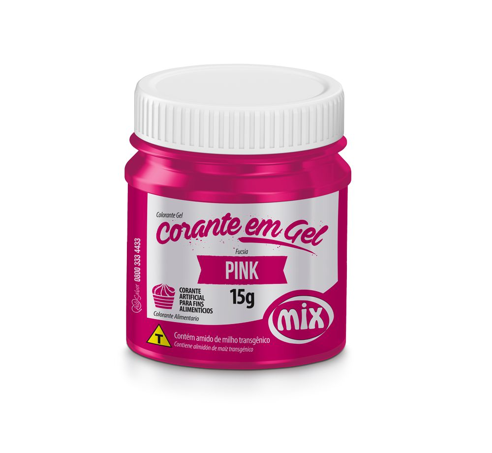 Corante em Gel Mix  - cor Pink 15g