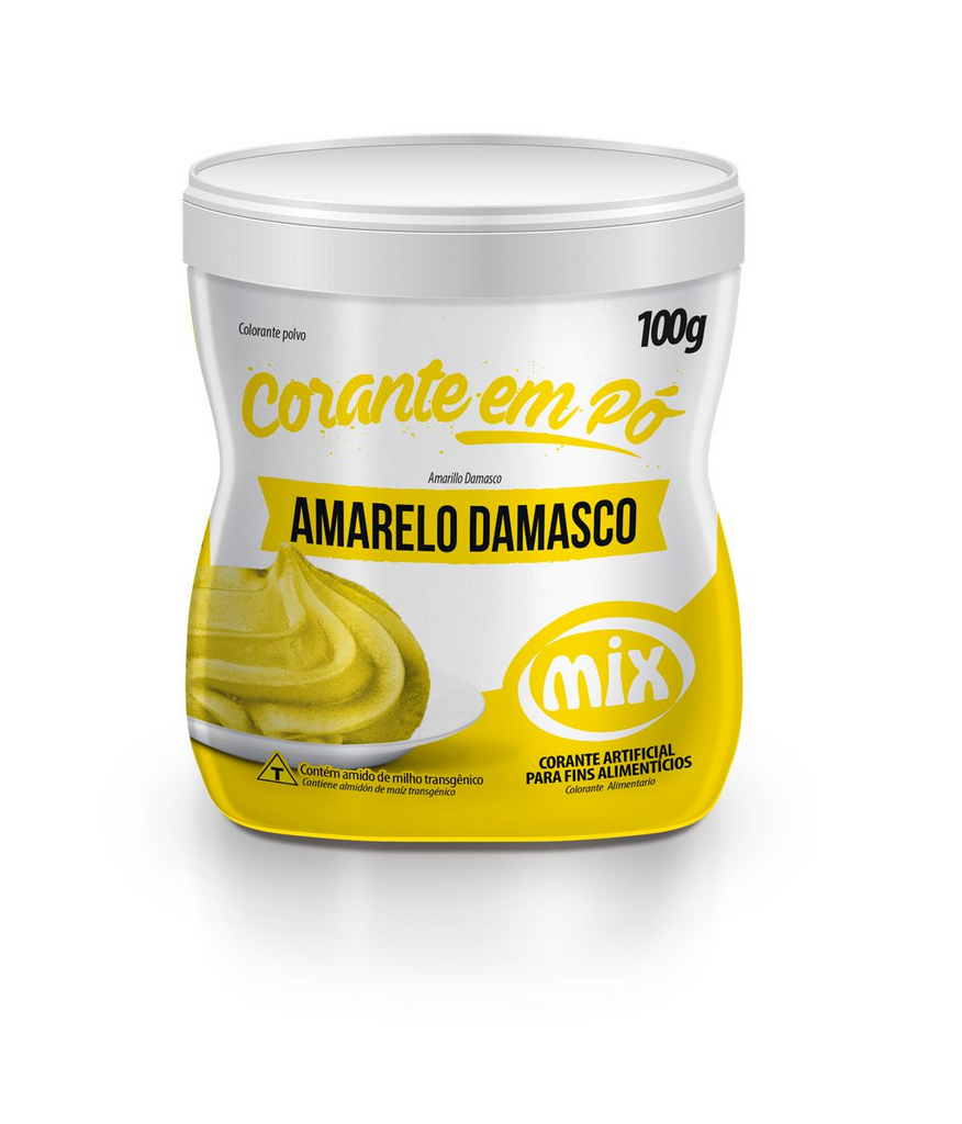 Corante em Pó Mix - cor Amarelo Damasco 100g
