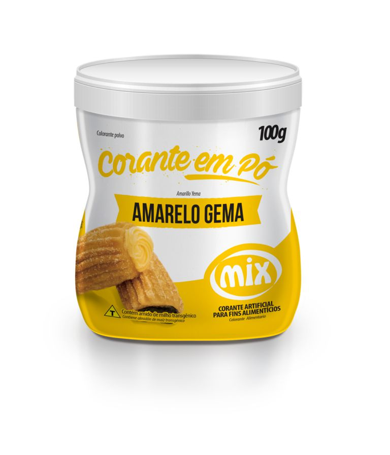 Corante em Pó Mix - cor Amarelo Gema 100g