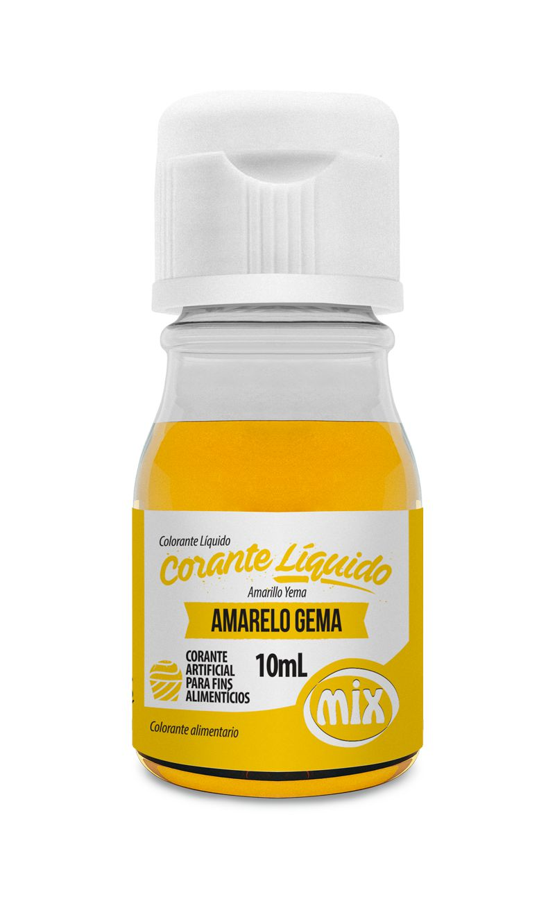 Corante Liquido Mix  - cor Amarelo Gema 10ml