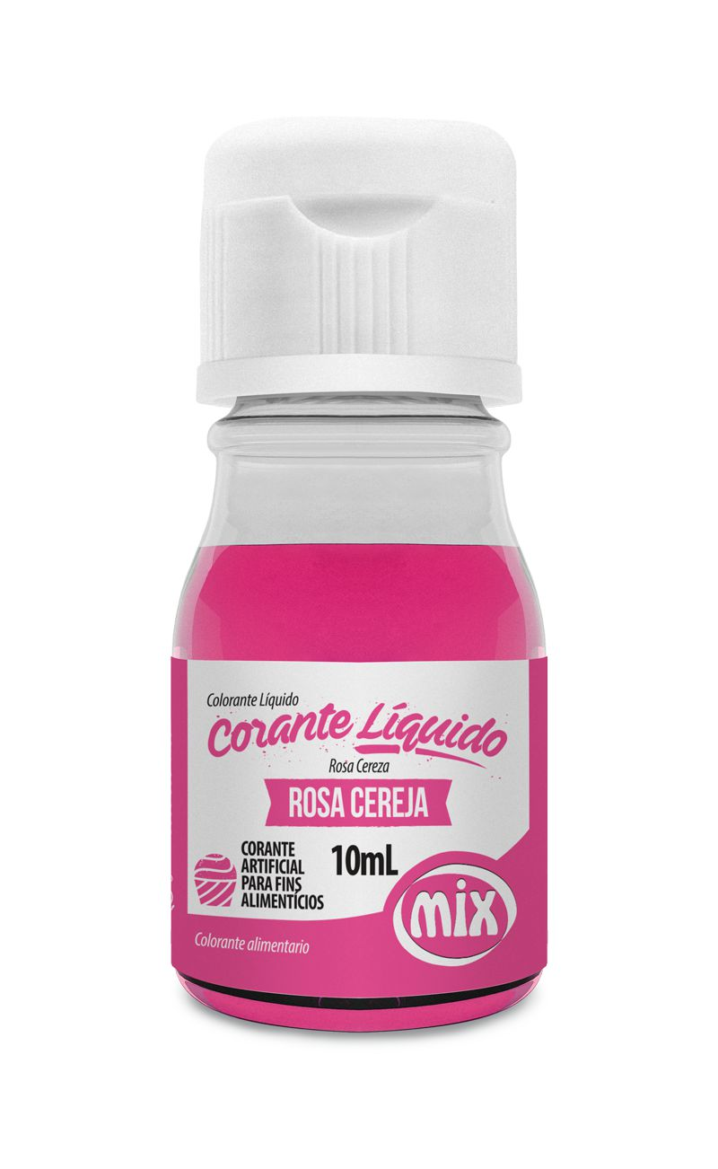 Corante Liquido Mix  - cor Rosa Cereja  10ml