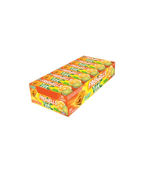 Drops Freegells Vitamina C Citrus - 12 unidades Riclan
