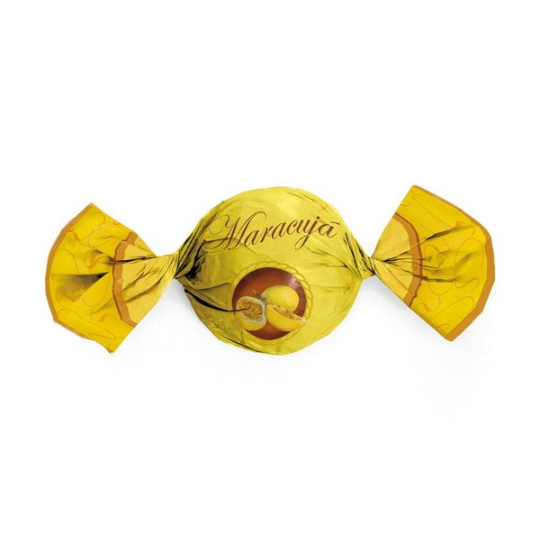 Papel Trufas e bombons 14,5x15,5cm 100un - Sabores Maracujá - Amarelo