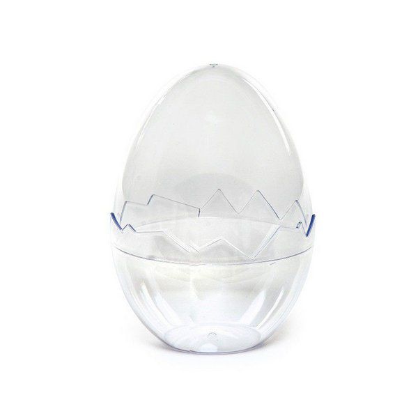 Ovo de Plástico com tampa cristal - Acrílico Transparente - 15cm x 12cm - 50g