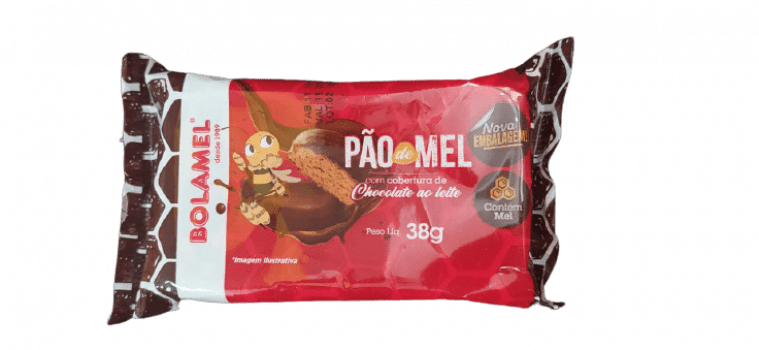 BOLAMEL PAO DE MEL COB CHOCOLATE AO LEITE 38GR