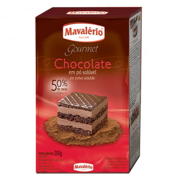 MAVALERIO CHOCOLATE EM PO SOLUVEL 50% CACAU 200GR