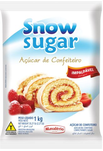 Açúcar de Confeiteiro Snow Sugar 1kg - Mavalério