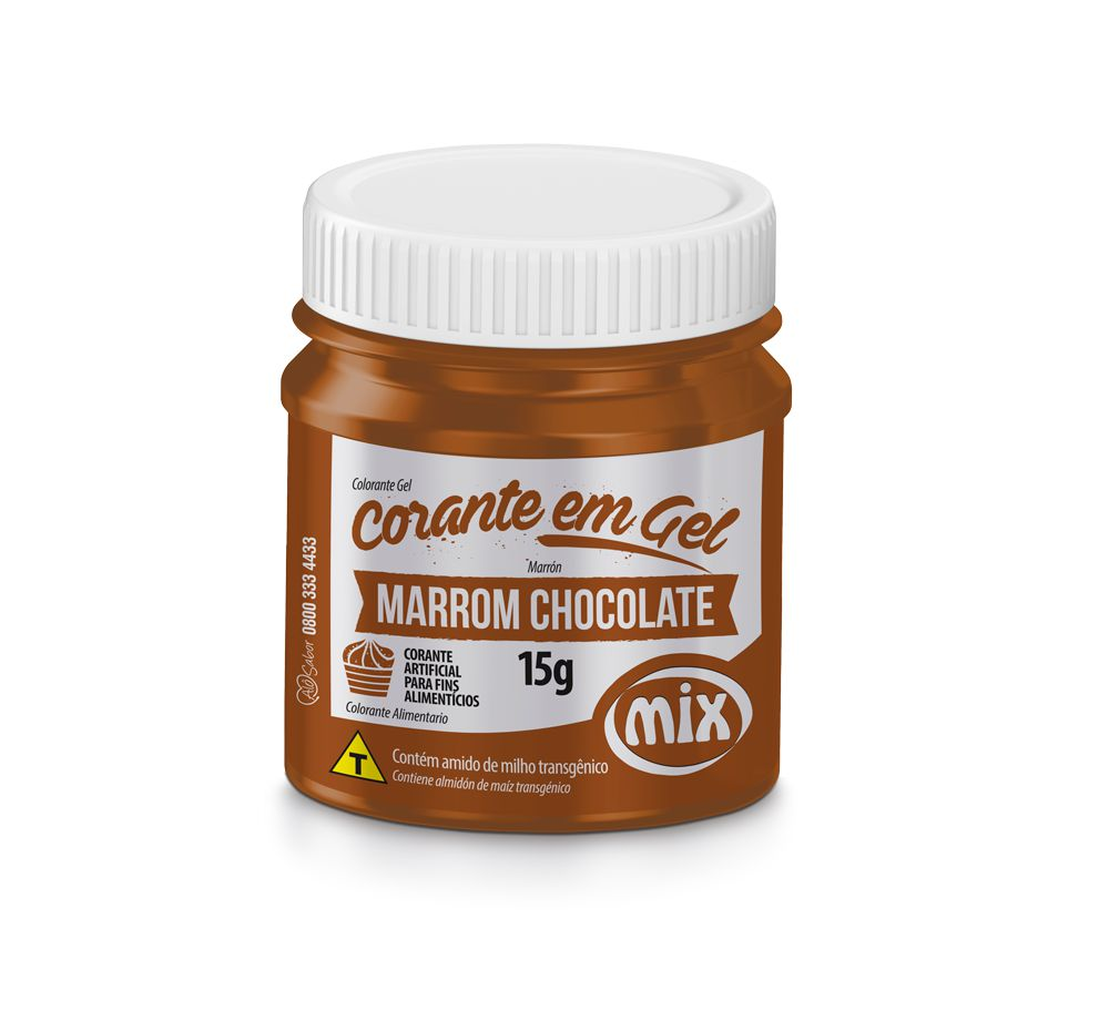 Corante em Gel Mix  - cor Marrom Chocolate 15g
