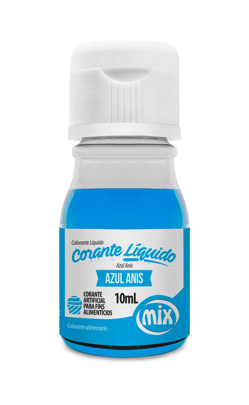 Corante Liquido Mix  - cor Azul Anis 10ml