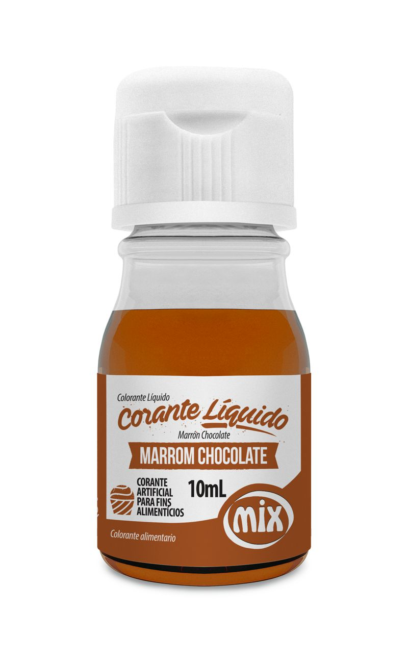 Corante Liquido Mix  - cor Marrom Chocolate 10ml