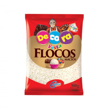 DECORA FLOCOS CHOC BRANCO MACIOS 500GR