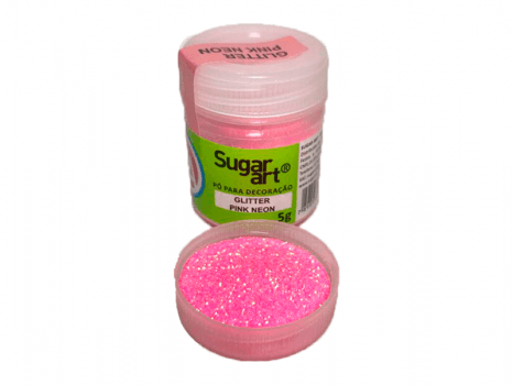 Pó para decoração Glitter sugar Art - cor Pink Neon 5g