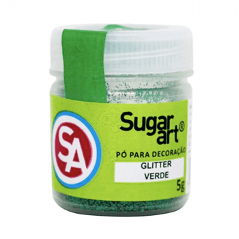 Pó para decoração Glitter sugar Art - cor Verde 5g