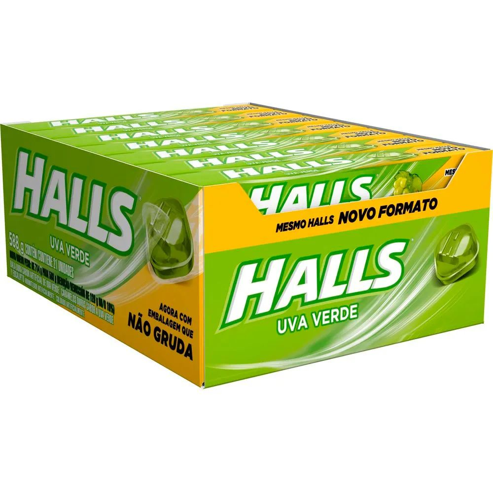 Drops Halls Uva Verde - 21un x 28g  - Mondelez