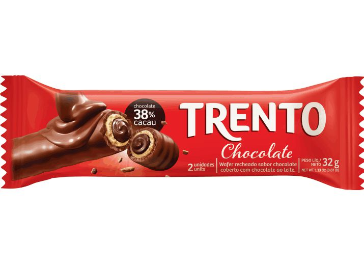 Trento sabor Chocolate 38% Cacau  - 16 unidades