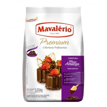 Cobertura Premium Sabor chocolate Meio Amargo - Gotas 1.01kg MAVALÉRIO