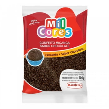 Miçanga sabor chocolate - 500g MAVALÉRIO